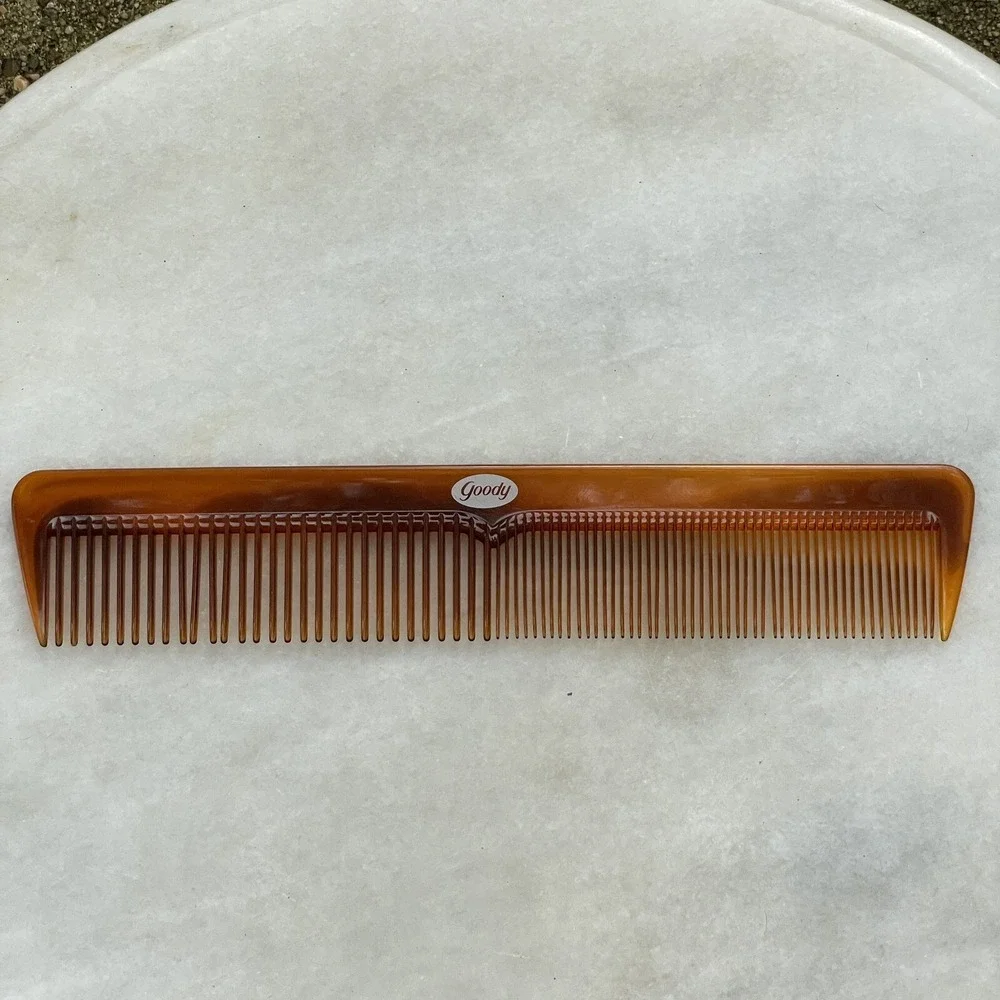 Vintage Comb Goody USA Faux Tortoise Shell‎ Brown Hair Styling Hong Kong Lot X 2